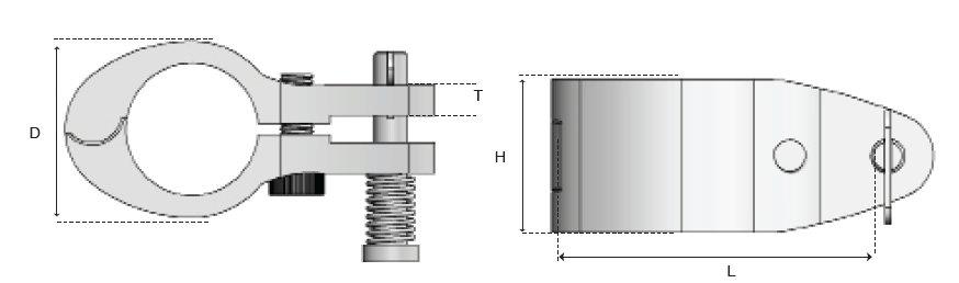  Top Slide (Removable Pin) to suit 25mm (1") Tube